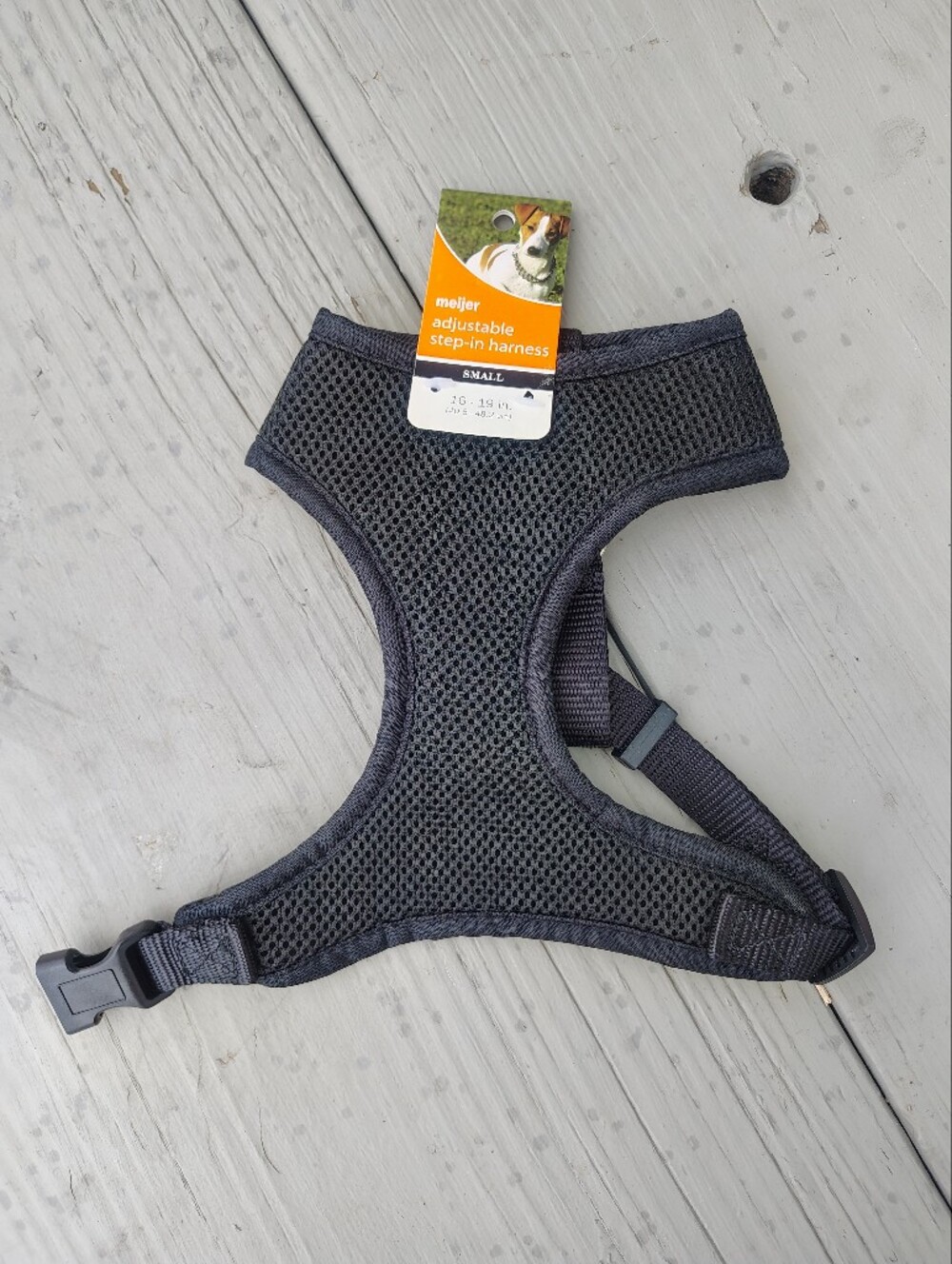 Meijer Adjustable Step-In Dog Harness - Black